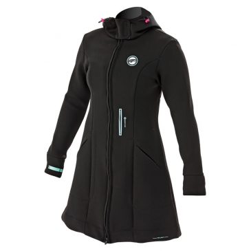 Damski płaszcz neoprenowy Prolimit Pure Girl Racek Jacket - Black-Aqua