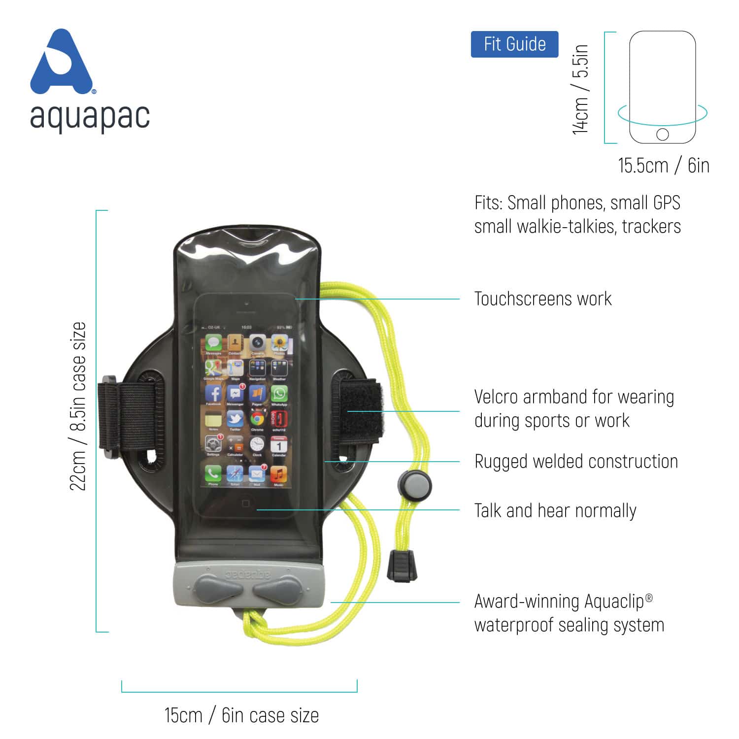 Pokrowiec etui wodoodporne na telefon iPhone – Aquapac na ramię 216 (4)