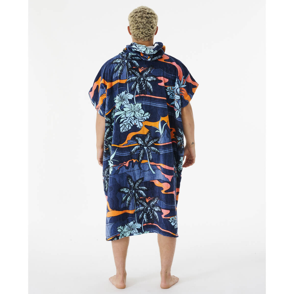 Ponczo Ripcurl - Combo Print Hooded Towel - męski - navy orange - 006MTO -3