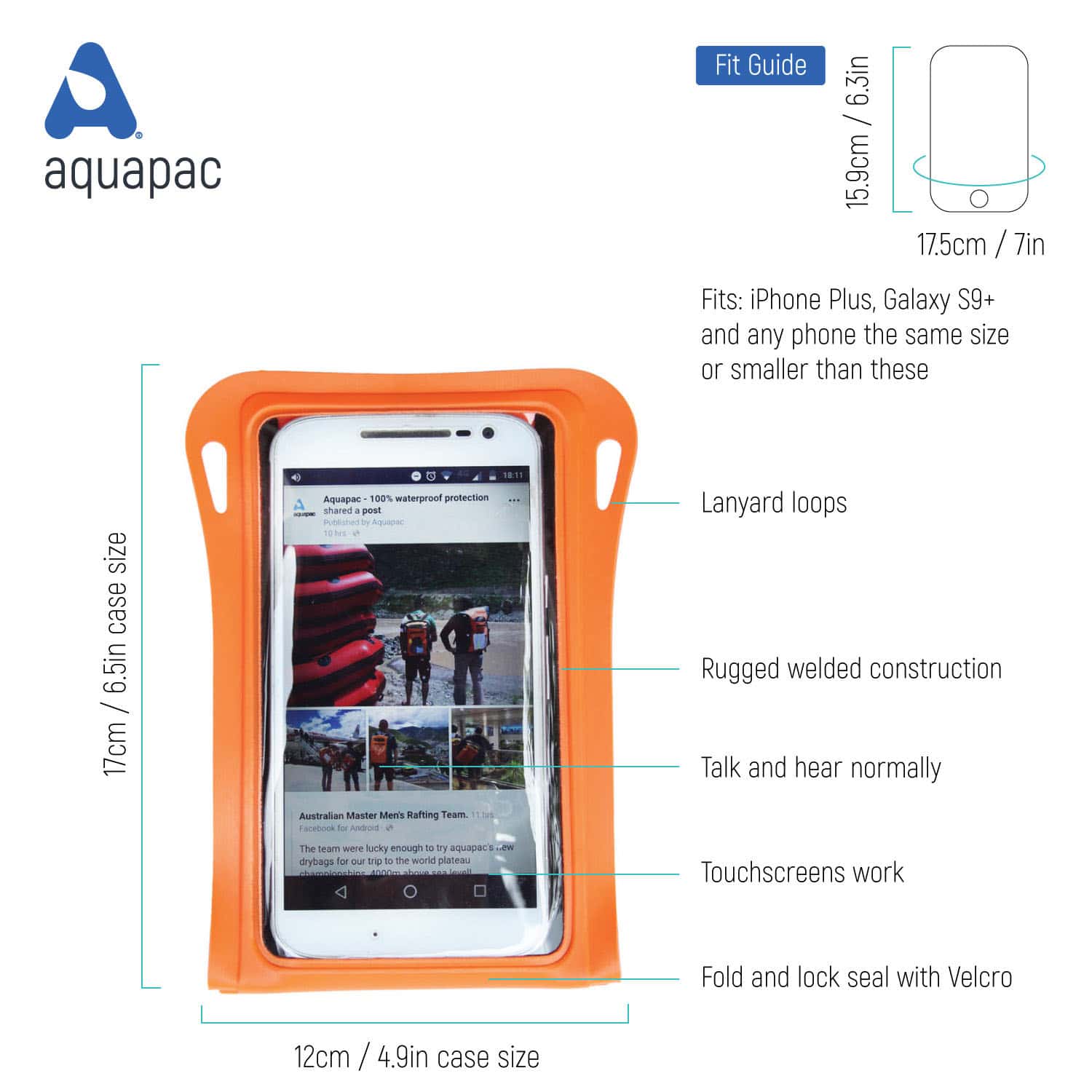 Pokrowiec etui wodoodporne na telefon iPhone – Aquapac TrailProof (5)