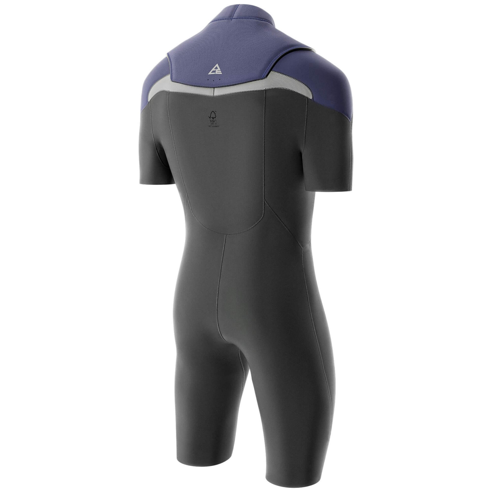 Krótka pianka Prolimit Ace Shorty FZ - Black-Blue - tył