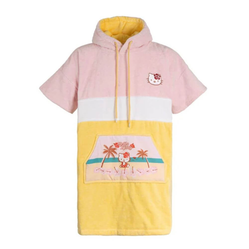 Poncho welurowe dla dzieci Wave Hawaii - Hello Kitty (1)